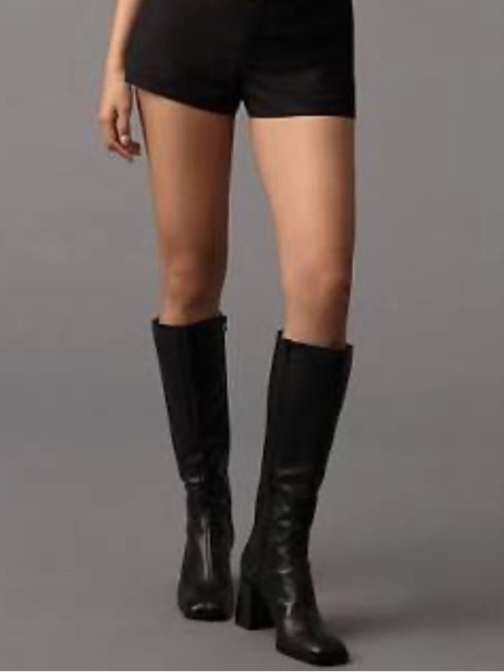 Reformation Black Knee-High Leather Boots